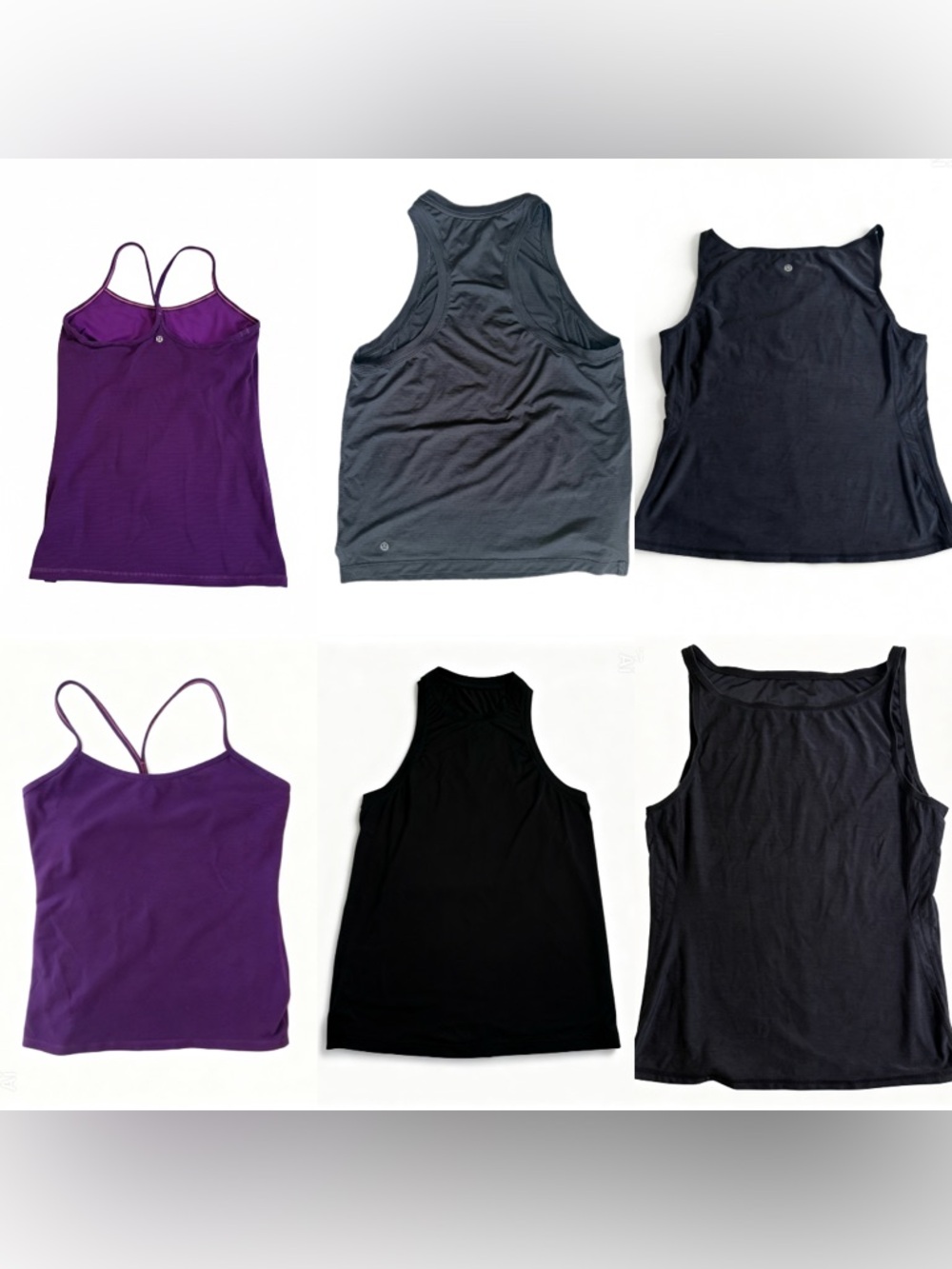 Lululemon Tank Top Bundle (3) | Black & Purple | Approx Size 10 | Athletic